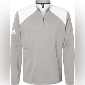 Adidas Men's mixed media Golf Quarter-Zip Pullover Jacket